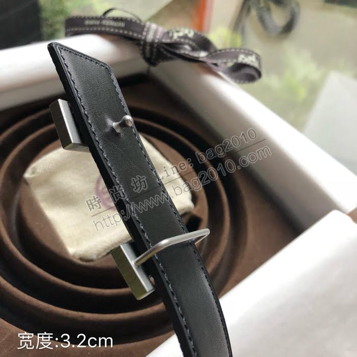 HERMES皮帶 男款 四角扣 雙面原版皮 愛馬仕男士腰帶  hgh1875